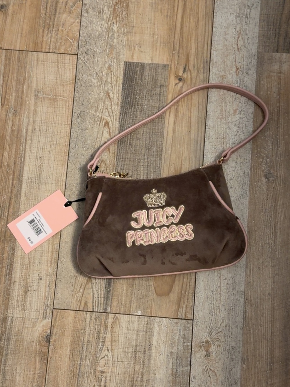 Juicy Couture Brown & Pink Juicy Princess Mini Shoulder Bag